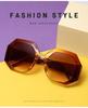 European & American Color Block Polygon Street Style Sunglasses
