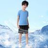 Boys' Quick-Dry Running Set - Medium/Large, Primary School Short Sleeve & Shorts, Casual Ice Silk