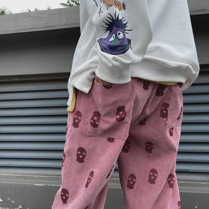 Women's High-Waist Corduroy Wide-Leg Pants - Slim, Casual, Straight Fit for Spring & Autumn 2023