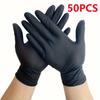 8Mil Heavy Duty Black Nitrile Gloves Disposable Kitchen Gloves for Household Cleaning Industrial Gloves with Diamond Texture