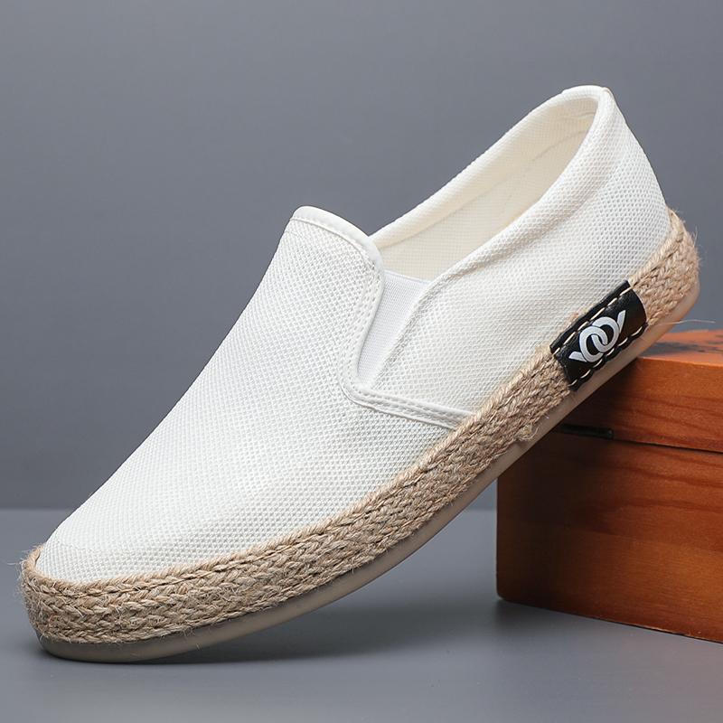 

Мода 2025 Мужские парусиновые туфли Горячая распродажа Легкие Удобные Низкие Вулканизированные туфли Мужские Эспадрильи Нескользящие Повседневные туфли Мужские Лоферы 44 белый