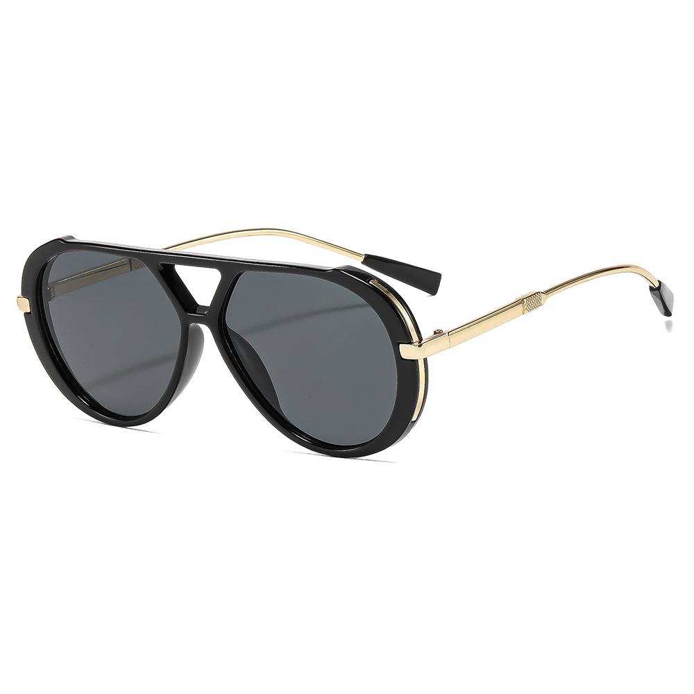 New European and American style pilot sunglasses women's fashion retro large frame sunglasses UV protection