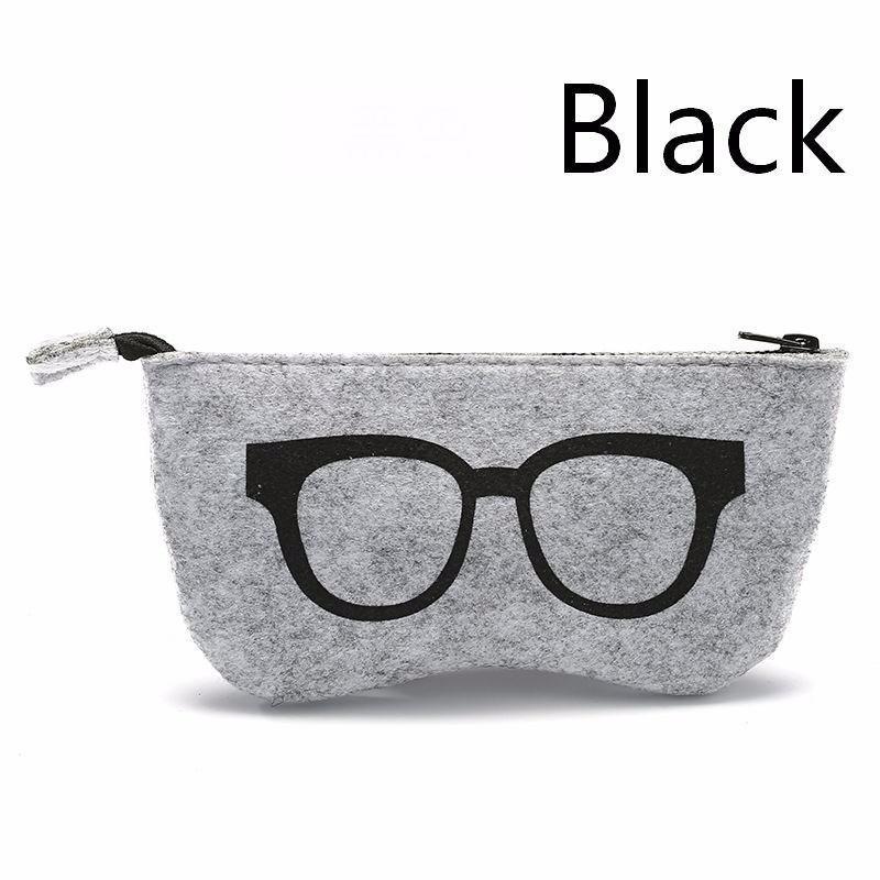 Multifunctional Personality Cosmetic Bag Unisex Soft Zipper Wool Felt Cloth Eyewear Accessories Glasses Bag.