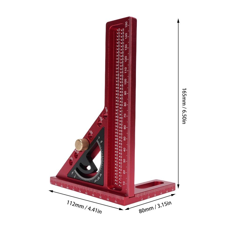 Angle Pin Adjustable Angle Ruler 0-180° Adjustable Aluminum Alloy Ruler For Woodworking