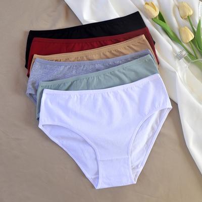 Women's Plus-size Cotton Briefs Women's Panties Mid-high Waisted Panties