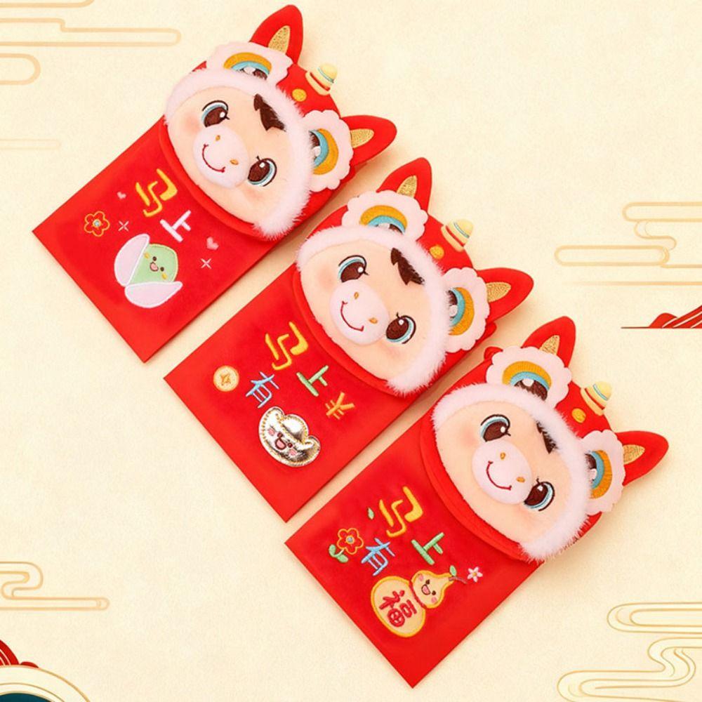 Rotes Kuvert Pferdejahr Geldbeutel Chinesischer Stil Glückspferd Anhänger Kindergeschenk
