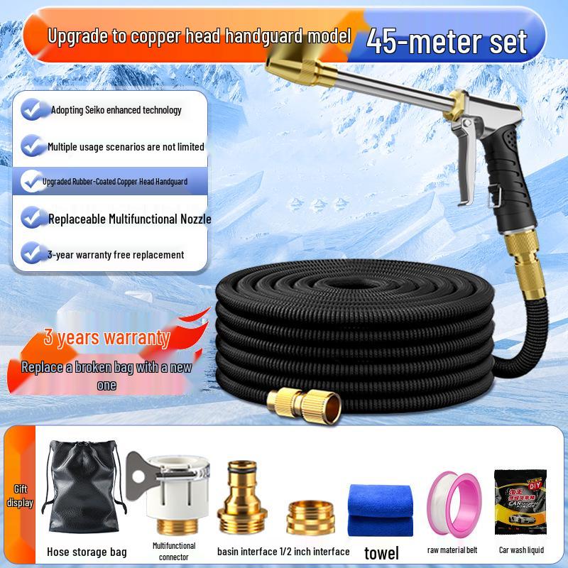 High-Pressure Car Wash Water Gun with Telescopic Hose