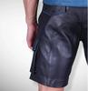 Real Leather Short Handmade Men Leather Cargo Shorts Pants Black Men's Lambskin