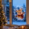 Seasonal Window Ornament 3D Christmas Clings, Removable No Residue Stickers, Santa Breaking Static Cling Decor Through Glass Wall Decals, Festive