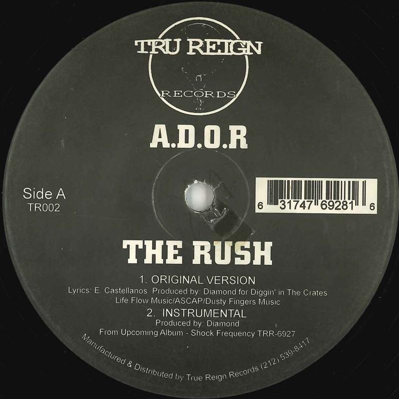 

12inch Record ADOR Rush Ruthless Confrontation TR002 TRU REIGN 1998 Unknown Rap HipHopRB Used