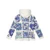 Fila X V&A Museum Collaboration Spliced Botanical Print Hooded Cardigan Women Tops F11W418412F-ZA