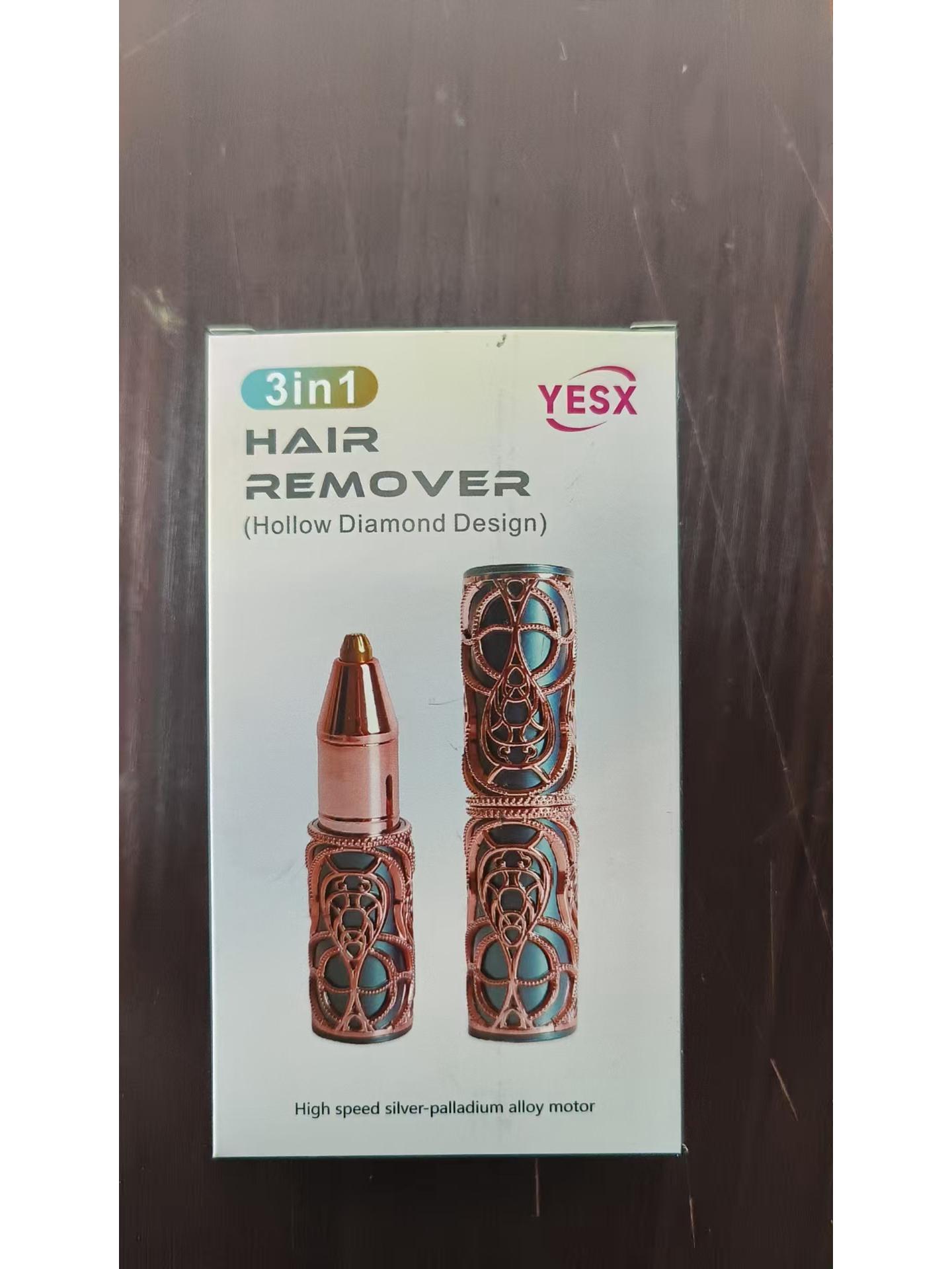 Портативный электрический эпилятор «три в одном»: Триммер для бровей в форме помады, триммер для носа и бритва для женщин