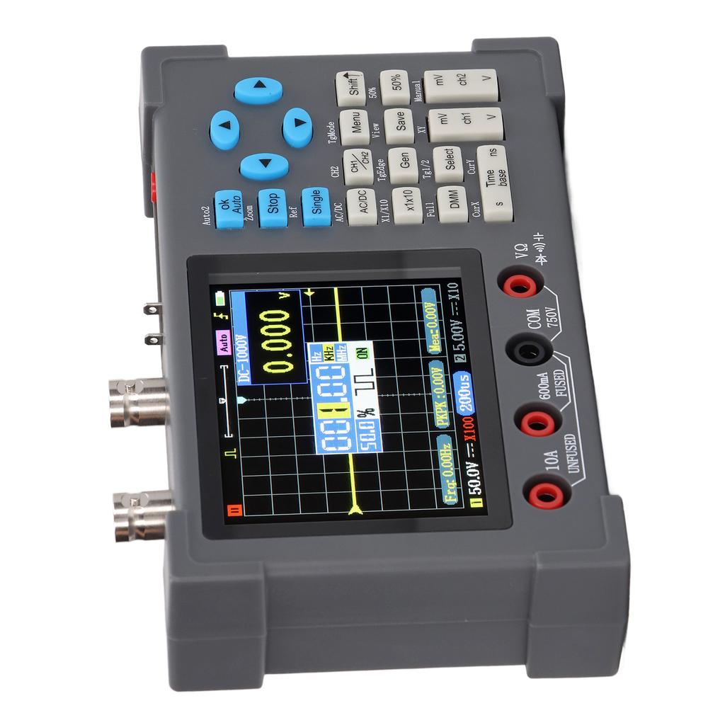 Digital Oscilloscope 3 in 1 Multimeter Signal Generator 120M 250MSa s 3.2in Display 2 Channel