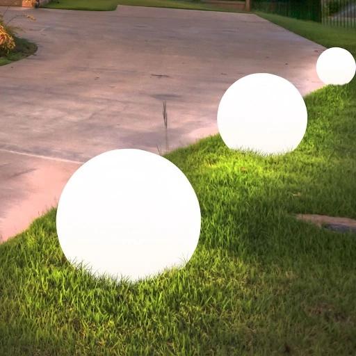 Kula Lampa Ogrodowa Oprawa Oświetleniowa Zewnętrzna Biała E27 Led 50Cm 230V