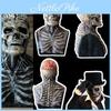 Maschera Biochimica Scheletro Realistico Per Feste di Halloween Copertura Totale Design in Silicone Con Cappello