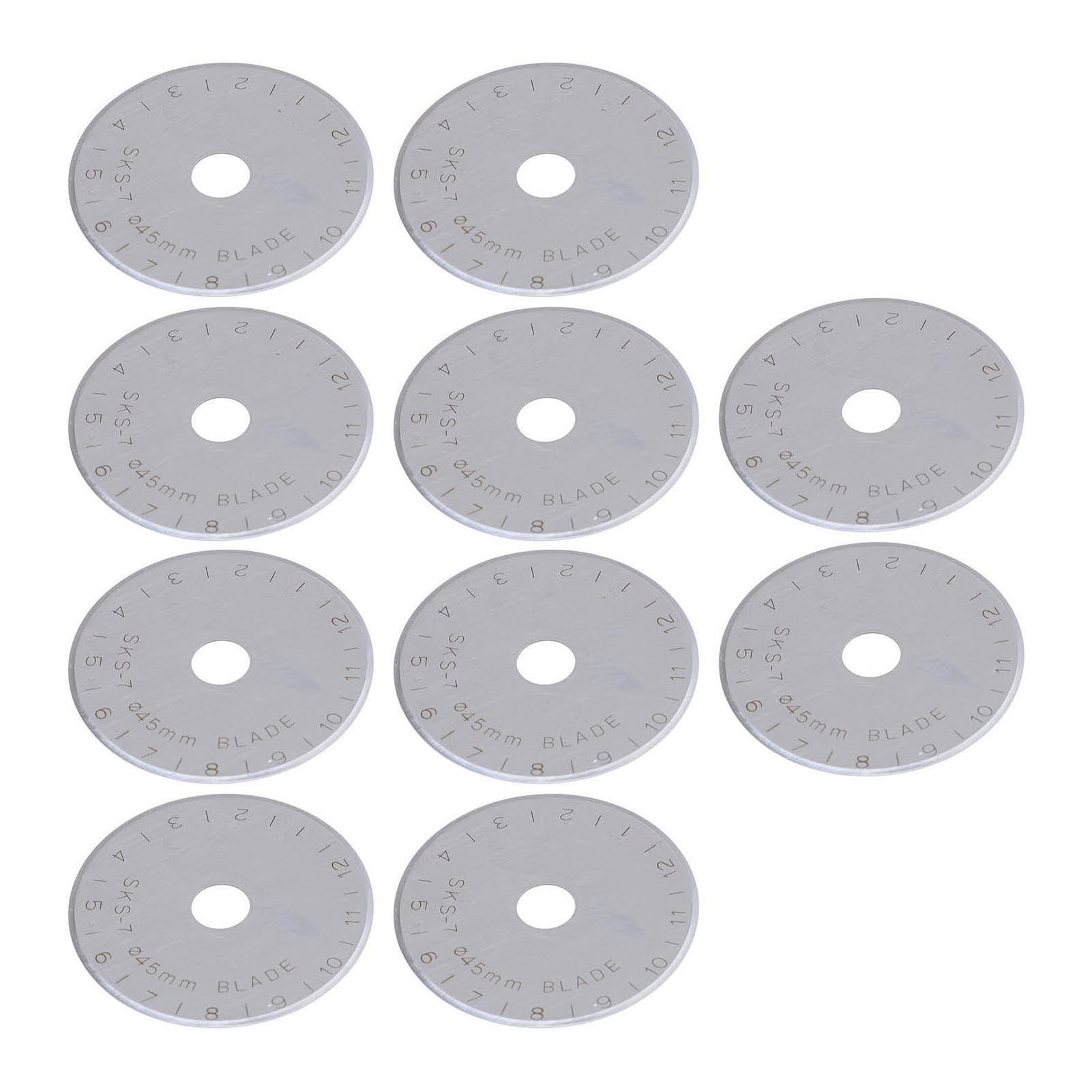 10 шт. Лезвия для дискового ножа Диаметр 45 мм Лезвия для роликового ножа из легированной стали Замена с коробкой для хранения для шитья