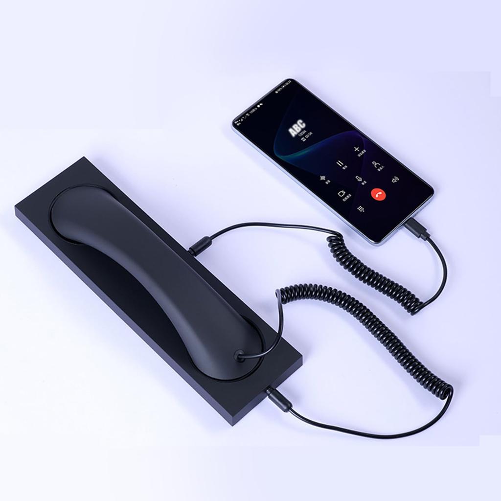 Old-fashioned Premium Vintage- 3.5mm Connector Telephone Headset For Mobile Phones. Phone Speaker. Ideal For Gift-giving During Holidays.