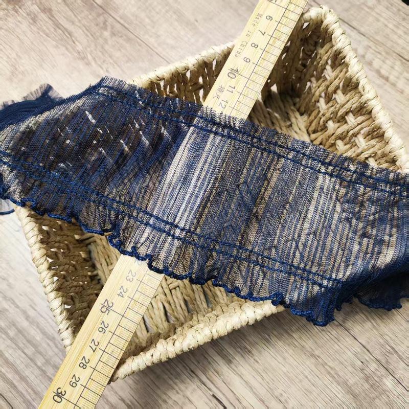 10cm Wide Lightweight Mesh Pleated Lace for DIY Skirt or Cuff Extensions