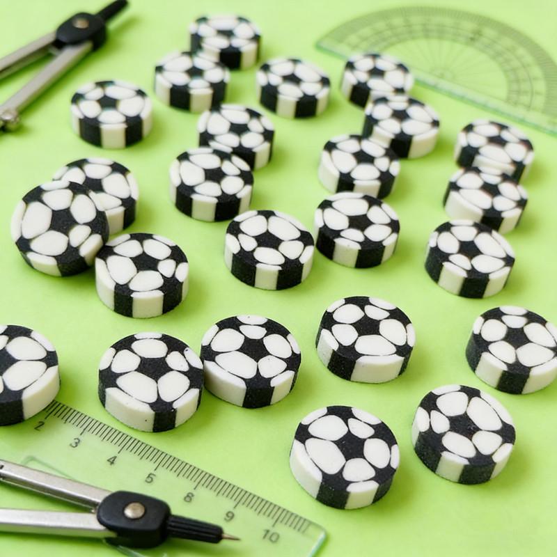 36Pcs Cartoon Football Pattern Eraser School Kindergarten Birthday Party Gift Stationery Football Rubber