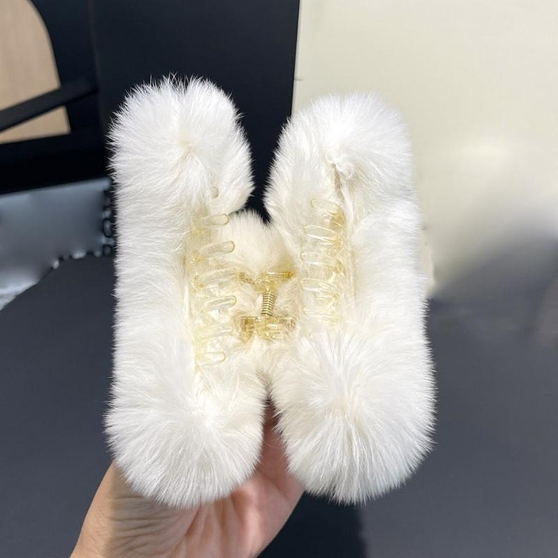 Elegant Winter Large Hair Claw for Women Girls  Acrylic Hairpins Hair Clip Barrette Crab Headwear Girls Accessories