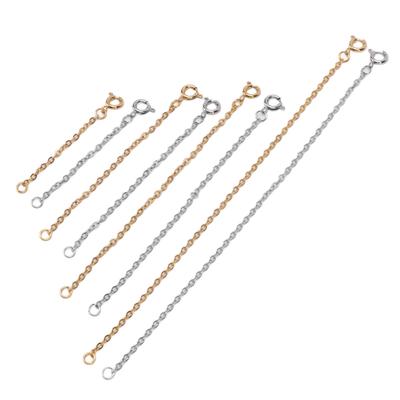 8 Pcs Necklace Extender Stainless Steel Gold Silver Necklace Adjustment Extension Chain Jewelry