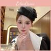 Elegant Wool Blend Hat With Bowknot And Lace For Fall Winter Fashion Women