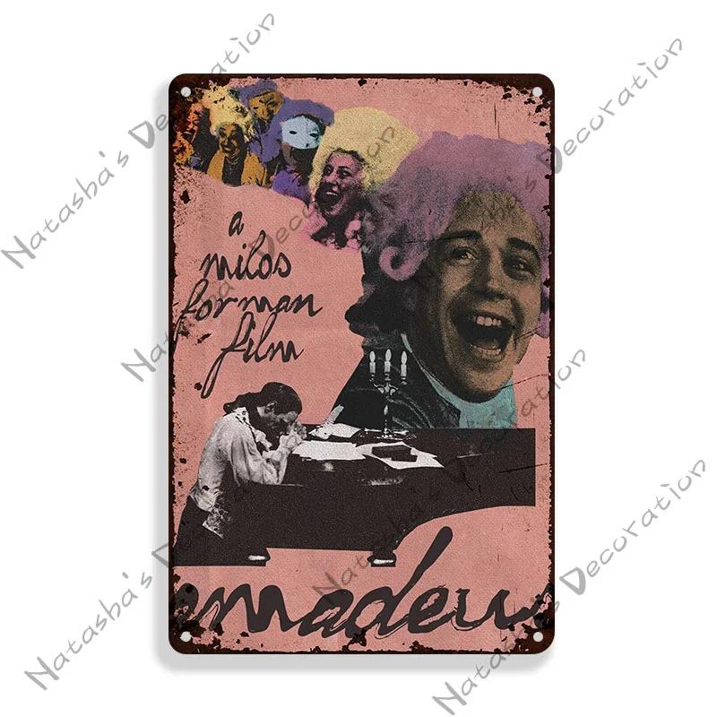 Movie Amadeus Vintage Poster Decorative Metal Sign Decorative Plate Bar Club Cafe Metal Plaque Cafe Wall Decor Industrial Decor