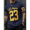 2026 Summer Men Women Casual LOS ANGELS 23  Men's Football Jersey T Shirt Summer Women Beach Short Sleeved Surfing Beach T-Shirt