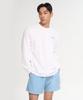 Leijibi [Set] Dry-Cooling Oversized Long Sleeve Rash Guard + Swim Shorts Set M White