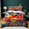 Lightweight Yu-Gi-Oh! Bedding Set Ultra Soft Duvet Cover Set All-Season 3-Pieces Graphic Quilt Cover for Teens Boys Girls