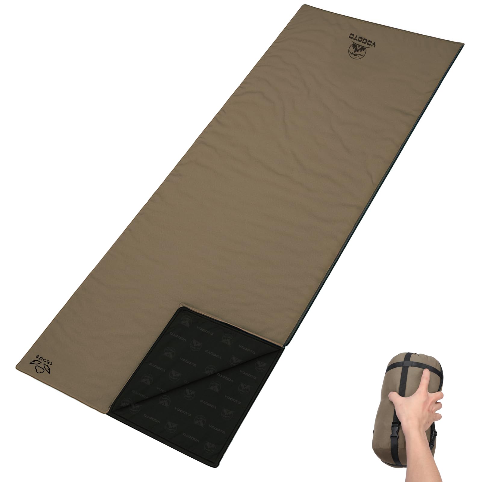 

YOGOTO Sleeping Lightweight Includes Compression Stuff Ideal for Solo Car and Emergency Preparedness Bag, Envelope-Style, Connectable, Compact,
