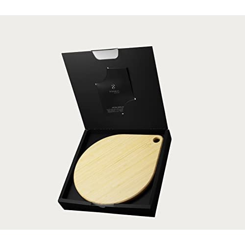 RIVERET RV-504 Round Cutting Board, Reversible Color, Bamboo, Dishwasher Safe