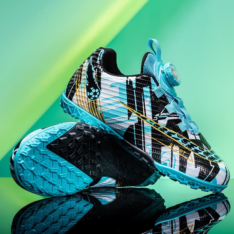 Rotating Button Low Top Football Shoes Men's Broken Nails TF Children's Girls Short Nails Student Training Children's Football Shoes