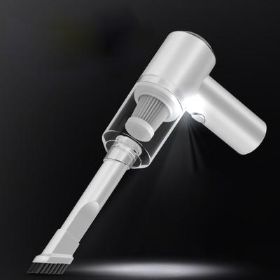 Aspiradora de Mano 120W Uso Dual Húmedo Seco 6000PA Fuerte Succión Inalámbrica para Coche Hogar Blanco