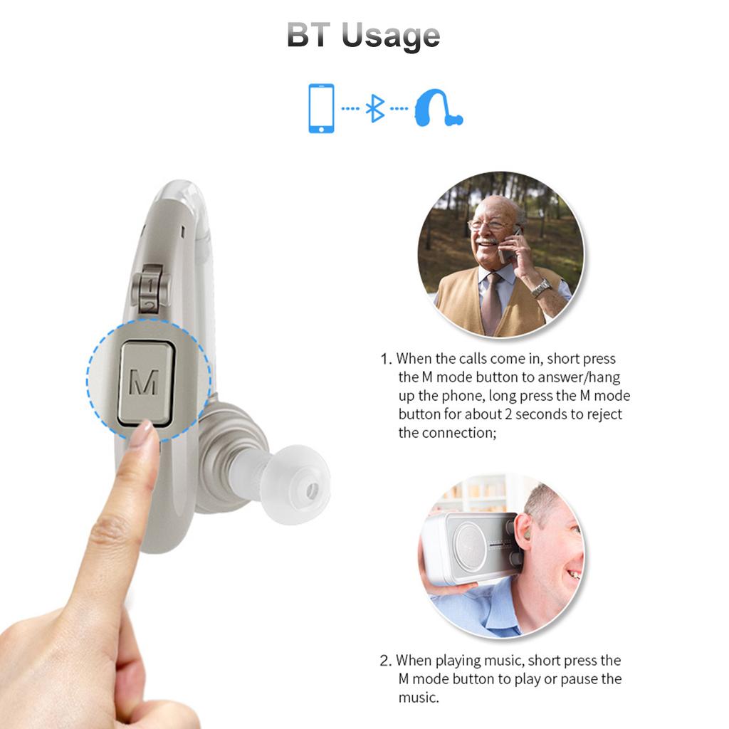 Z-360BT Wiederaufladbares BT-Soundverstärker-Hörgerät für das linke und rechte Ohr