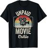 Retro Vintage Unpaid Movie Critic Film Cinema Motion Picture T-Shirt