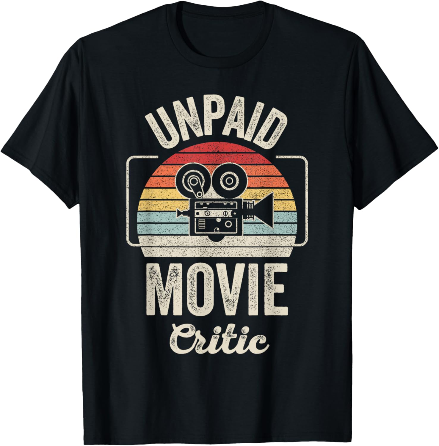 

Retro Vintage Unpaid Movie Critic Film Cinema Motion Picture T-Shirt 5XL різнокольоровий
