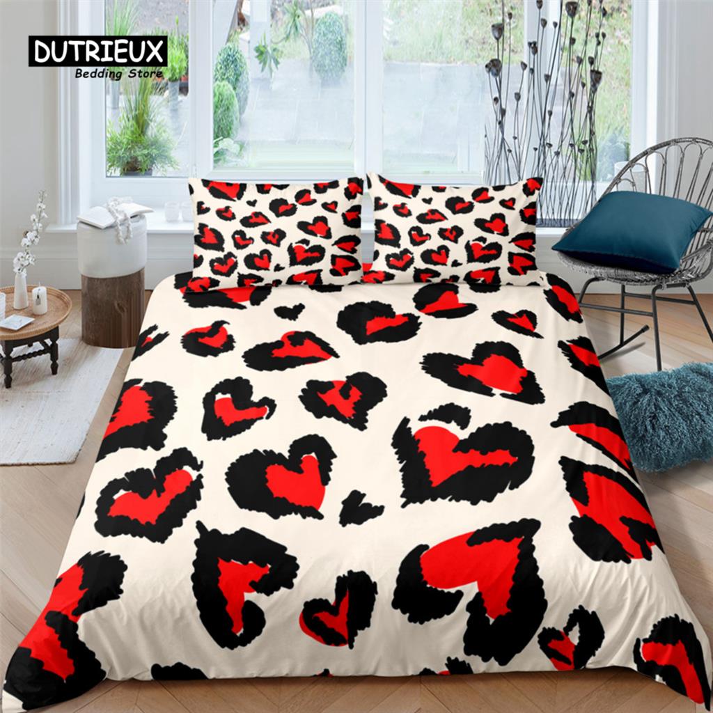 

3D Красочный Принт Сердца Домашний Быт Роскошный 2/3 шт. Удобный Пододеяльник Наволочка Постельное Белье Комплекты Размер Queen и King EU/US/AU EU single(135x200cm)