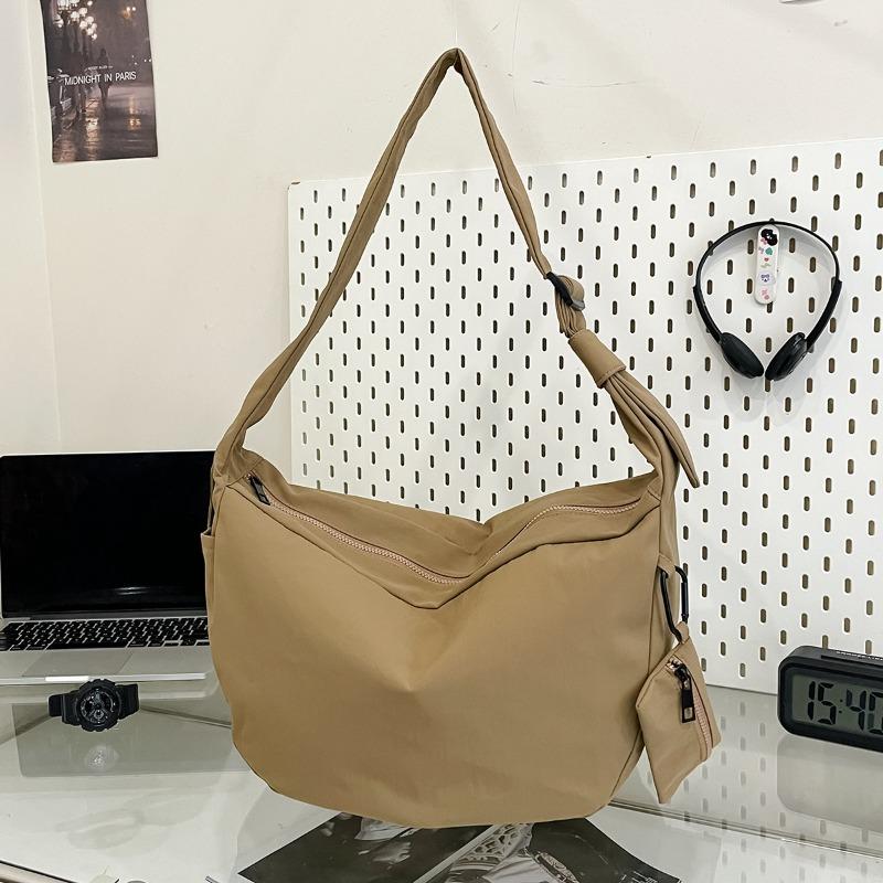 

Повседневная большая сумка-пельмень из модной нейлоновой ткани, новая сумка через плечо, сумка-мессенджер, студенческая сумка для женщин хаки