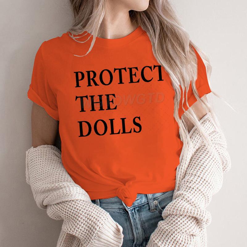 Lustige Protect The Dolls T-Shirts Unisex Damen Mode Lässige Tops Streetwear Freizeitkleidung Protect The Dolls Spruch Unisex T-Shirt