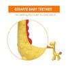 Single-piece Silicone Teether Giraffe Cartoon Baby Ring Teether BPA-free Silicone Chewable Pendant Teething Gift Toy for Infants