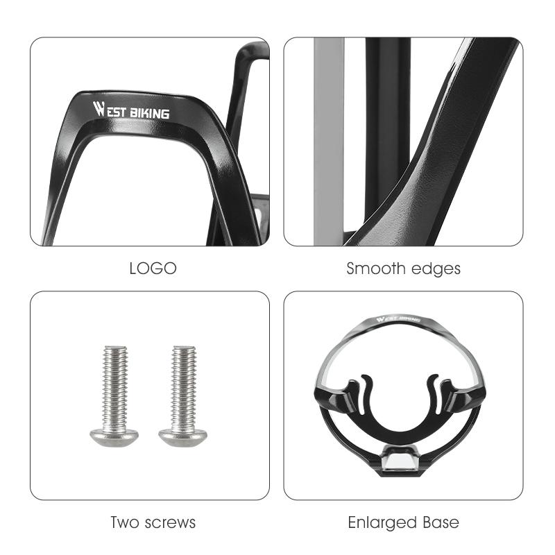 WEST BIKING Ultralight Bike Bottle Cage PC Bicycle Bottle Holder Mountain Folding Bike Cage  Bracket Frame Mounting Bike Parts