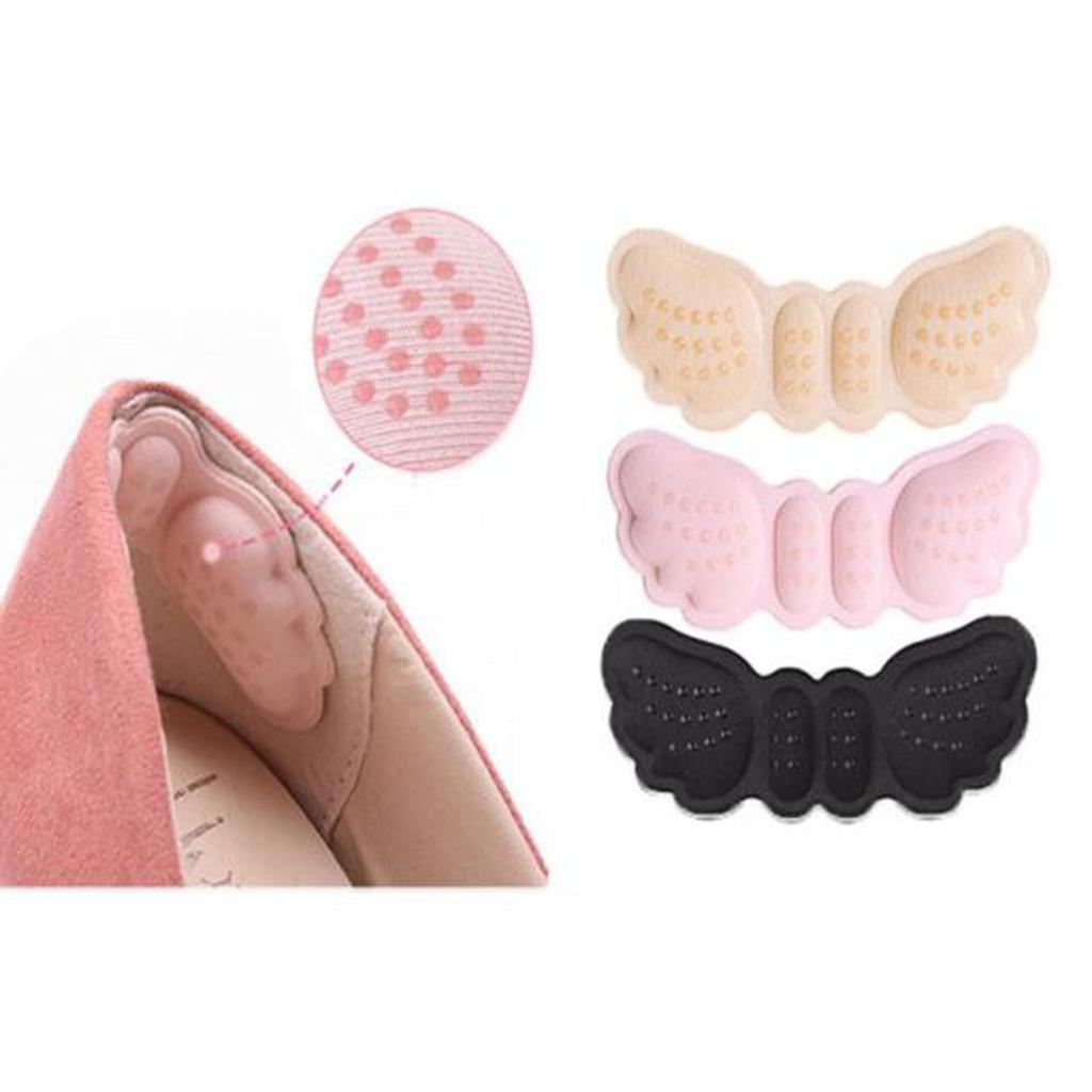 2 Pairs Butterfly Protector Abreast Heel Pads for Loose Shoes Big Inserts Heel