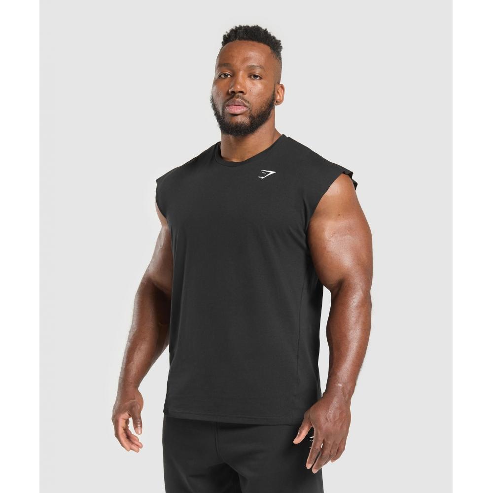 Gymshark Critical Cut Off Tank Black A1a2s Bb2j