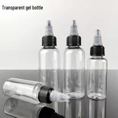 Flacone contagocce in plastica PET trasparente da 80 ml per gel, colla o pigmento