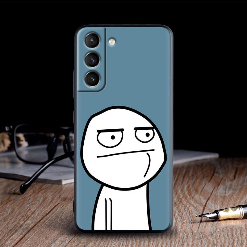 Funny Man Middle Finger Silicone Case For Samsung Galaxy S23 Ultra S24 5G S21 S20 FE Cover For Galaxy S22 S23 S24 S10 Plus Cases