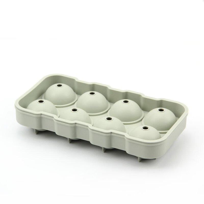 Wutuo 8-Loch Eiswürfel- und große Eiskugelform (2er-Pack)