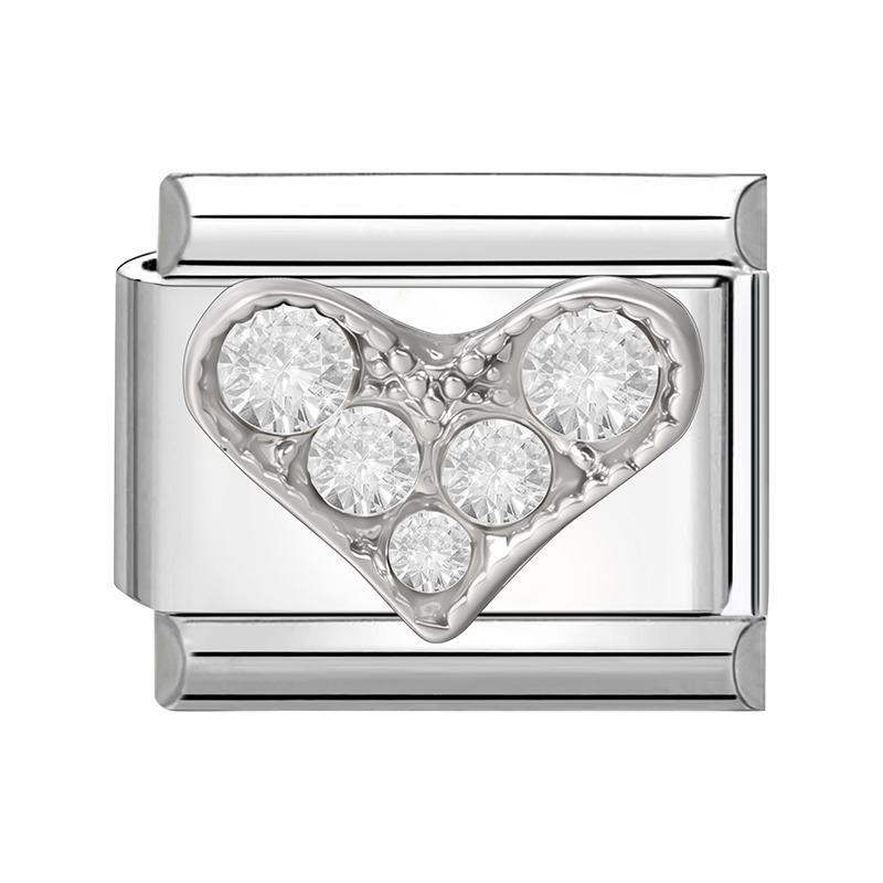 Zircon Star Heart Bow Moon Cherry Moon Italian Charm Links Fit 9mm Stainless Steel Bracelet Women Jewelry DIY Making Gifts