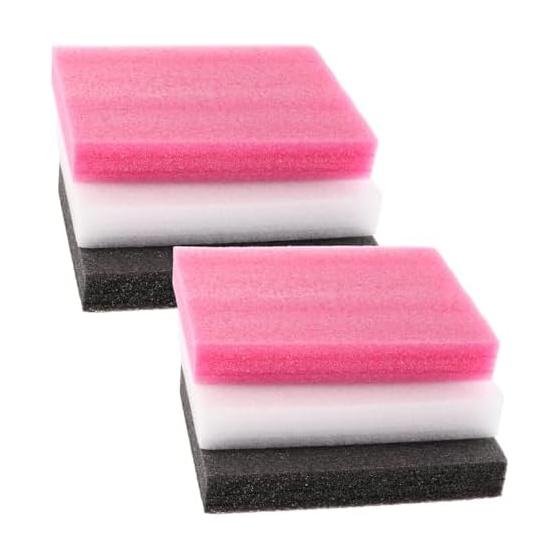 NUOBESTY High Density Needle Felt Pad Set of 6 Work Mat Wool Felt Pocking Foam Felting Felty Wool Felt Cushion DIY Portable White Black Red Assorted