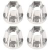 4pcs 1.9inch Aluminum Alloy Silver Wheel Hex Hub Fit for SCX10 1 10 RC Car Model20mm